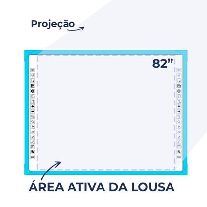 Imagem de Quadro Digital Touch Interativo Unionboard 82 Polegadas Azul