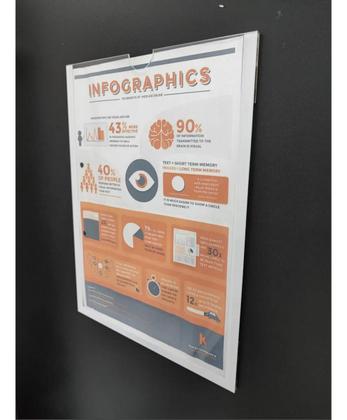 Imagem de Quadro Display Expositor De Aviso Elevador A4