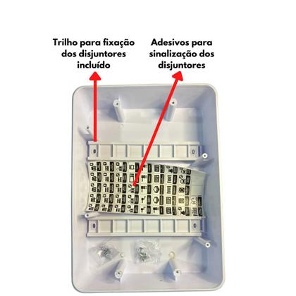 Imagem de Quadro Distribuição 16 Disjuntores Din Br Sobrepor Forceline