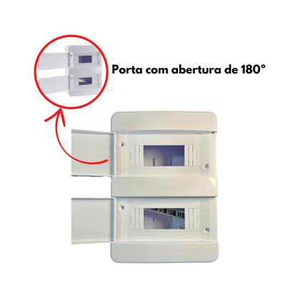 Imagem de Quadro Distribuição 16 Disjuntores Din Br Sobrepor Forceline