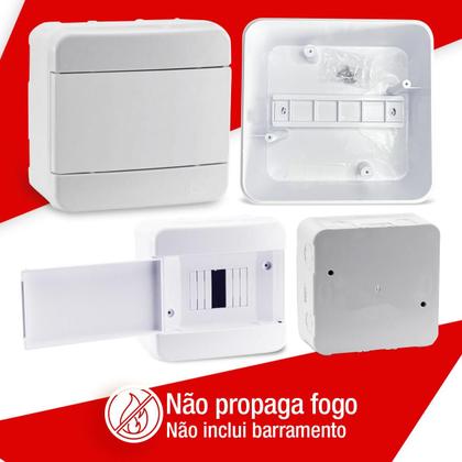 Quadro Distribuição 4 Disjuntores Din Br Sobrepor Forceline