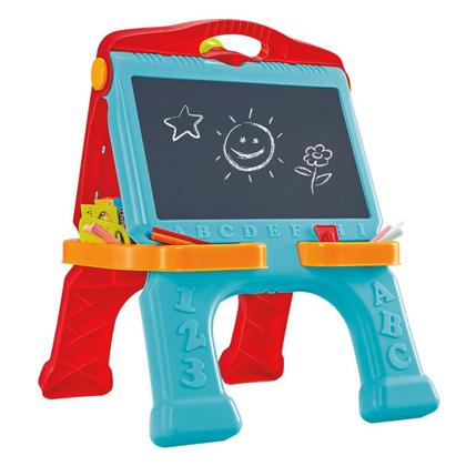 Imagem de Quadro Divertido Negro e Branco Lousa de Desenho 3 em 1 Infantil DM Toys DMT6624