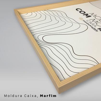 Imagem de Quadro Divertido .PNG 100x70 Caixa Marfim Moldura Caixa, Marfim