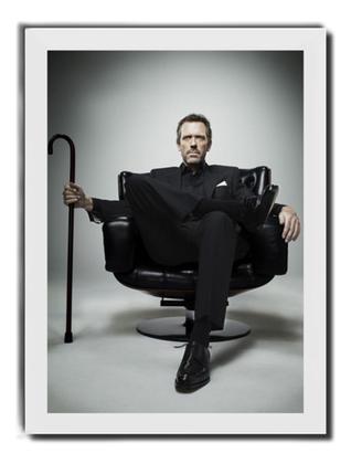 Imagem de Quadro Dr House Serie Medica Saúde Poster & Moldura Branca