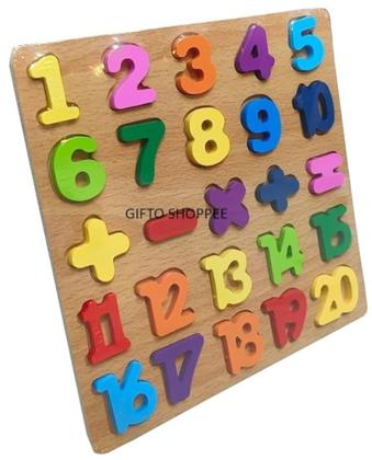 Imagem de Quadro Educativo Madeira Pedagógico Encaixe Quebra Cabeça