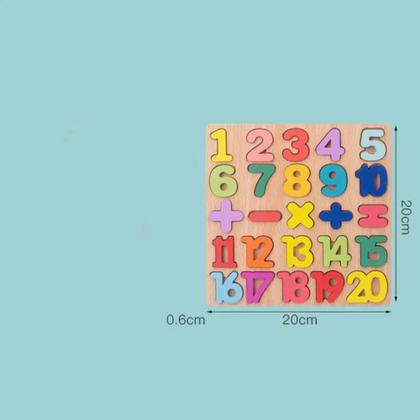 Imagem de Quadro Educativo Madeira Pedagógico Encaixe Quebra Cabeça