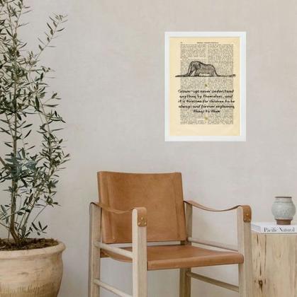 Imagem de Quadro Elefante Pequeno Príncipe 24x18cm - com vidro