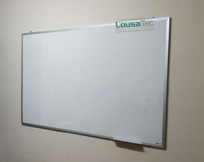 Imagem de Quadro Escolar Branco Liso 300x120cm - Lousa Profissional - Moldura de Alumínio