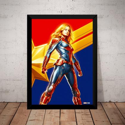 Imagem de Quadro Filme Capitã Marvel Arte Poster Moldurado