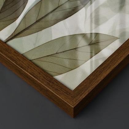 Imagem de Quadro Grande Folhas Da Natureza Para Escritório 120x80 Cm - Bimper Quadros