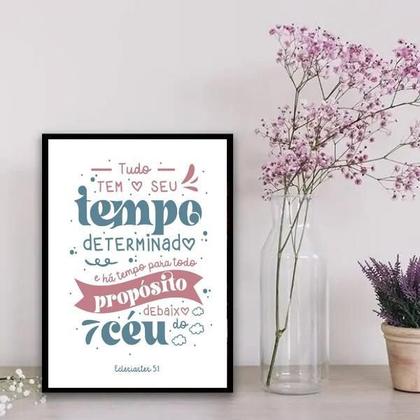 Imagem de Quadro Há Tempo Para Todo Propósito 45X34Cm - Com Vidro