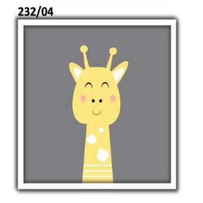 Imagem de Quadro infantil bebe decorativo safari girafinha colorido para quarto criança meninas meninos