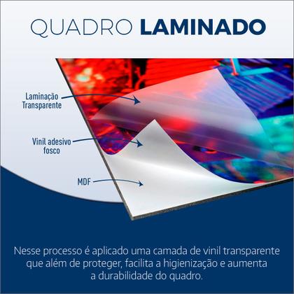 Imagem de Quadro Laminado Folhas Brancas Abstrato Círculo Dourado Tropical Sala Quarto