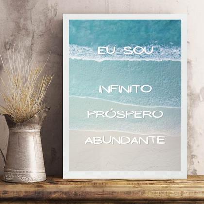 Imagem de Quadro Lei Atração - Afirmação Eu Sou 45x34cm - com vidro