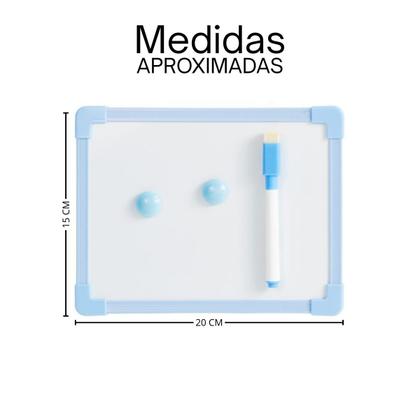 Imagem de Quadro Lousa Branca 20cmx15cm Magnético Com Caneta Apagador