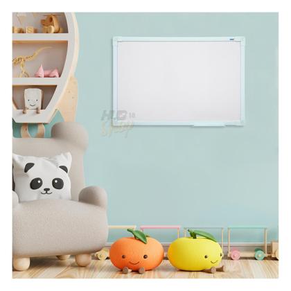 Imagem de Quadro Lousa Branco UV Soft Colors 60X40 Moldura Verde Stalo