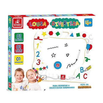 Imagem de Quadro Lousa Divertida Infantil Desenhar Com Apagador Caneta - Brincadeira de Criança