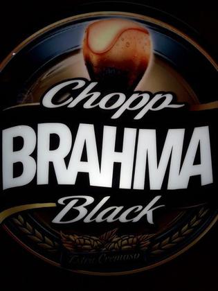 Imagem de Quadro Luminoso Decorativo Cerveja Brahma Black Led Bivolt p/ Bar Boteco Churrasqueira Garagem