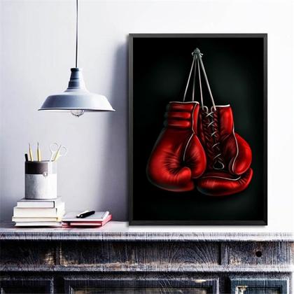 Imagem de Quadro Luva De Boxe Vermelha 33x24cm - com vidro