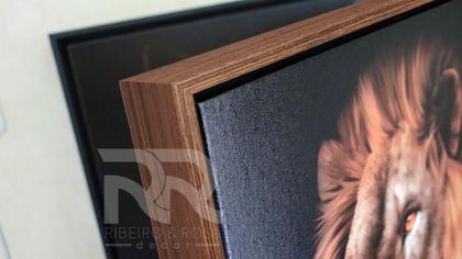 Imagem de Quadro Luxo em tecido canvas com Moldura Santa Ceia com Jesus 93cm