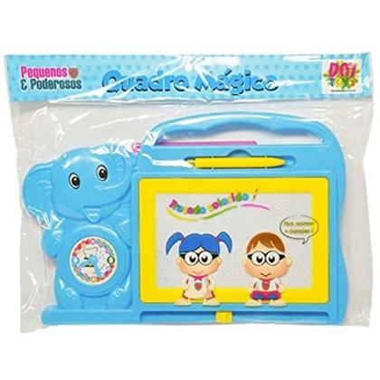 Quadro Mágico Lousa Infantil Educativo Elefante Azul Dm - DM TOYS