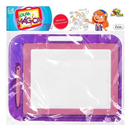 Imagem de Quadro Mágico Para Desenhar Infantil Educativo Interativo Com Caneta Magnética Portátil Retangular