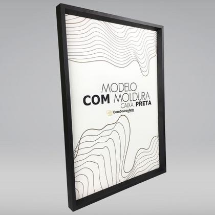 Imagem de Quadro Mergulho no Oceano Croácia 60x30 Caixa Preto Moldura Caixa, Preta