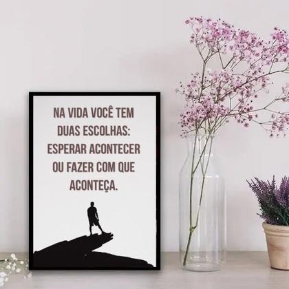 Imagem de Quadro Motivacional Faça Acontecer 24x18cm