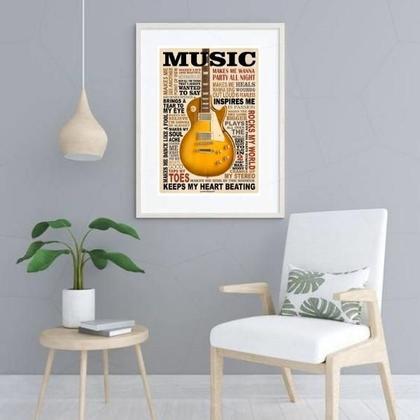 Imagem de Quadro Music Guitar - 60X48Cm