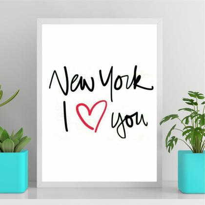 Imagem de Quadro New York - I Love You 45x34cm