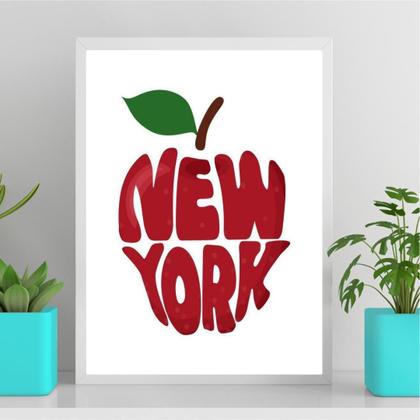 Imagem de Quadro New York - Maçã 45X34Cm