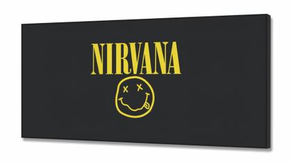 Imagem de Quadro Nirvana Música Banda Decorativo em Tecido Canvas 130x60