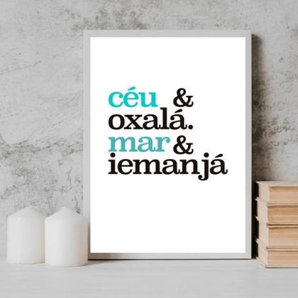 Imagem de Quadro Oxalá E Iemanjá 45x34cm - com vidro