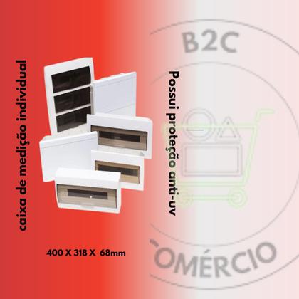 Imagem de Quadro P/ 24 Disjuntores Embutir Energia Distribuição Strahl