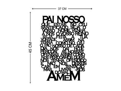 Imagem de Quadro Painel Oração Pai Nosso Vazado Quarto Sala 45x37