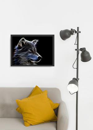 Imagem de Quadro para Quarto Animais Lobo lights 45x33 A3