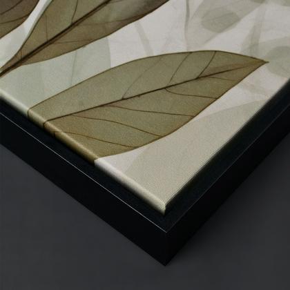 Imagem de Quadro Para Sala Moderno Abstrato Dourado e Branco Decorativo Kit 2 Telas C/ Moldura Grande - Bimper