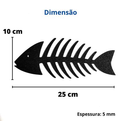 Imagem de Quadro Peixe Decorativo, Espinha De Peixe / Mar, Parede
