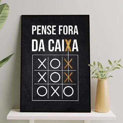 Imagem de Quadro Pense Fora Da Caixa 24X18Cm Preta