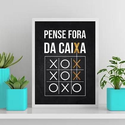 Imagem de Quadro Pense Fora Da Caixa 24X18Cm Preta