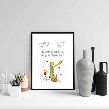 Imagem de Quadro Pequeno Príncipe - Foi o Tempo 45x34cm - com vidro