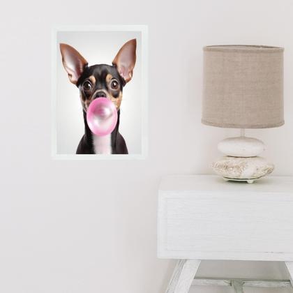 Imagem de Quadro Pinscher Bubble Gum 24x18cm