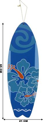 Imagem de Quadro Placa Decorativa Recorte Prancha Flor Azul MDF