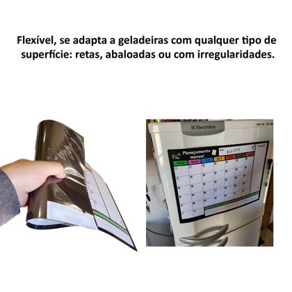 Imagem de Quadro Planejamento Tarefas Mensal Magnético + 8 Canetas Cor