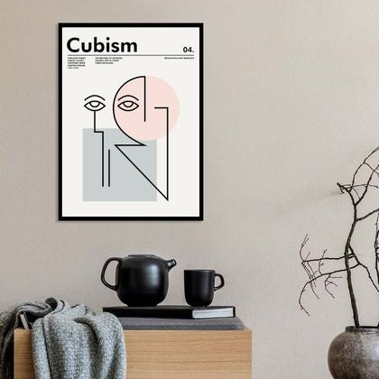 Imagem de Quadro Poster Cubismo - Picasso 45x34cm - com vidro