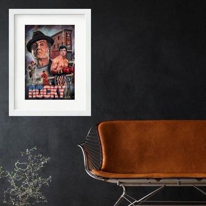 Imagem de Quadro Poster Do Filme Rocky - 60X48Cm