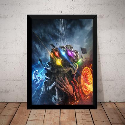 Imagem de Quadro Poster Moldura Luva Thanos Filme Vingadores Avengers