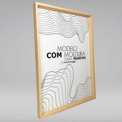 Imagem de Quadro Rei e Rainha Carta Minimalista 2-43x30 Caixa Marfim Moldura Caixa, Marfim