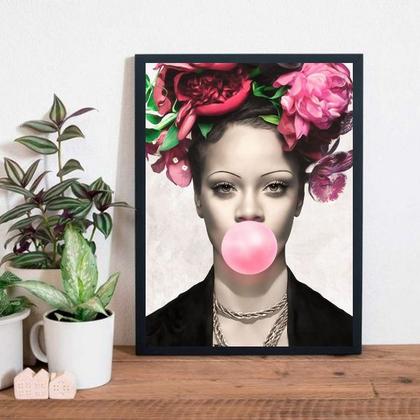 Imagem de Quadro Rihanna Bubble Gum 24x18cm - com vidro