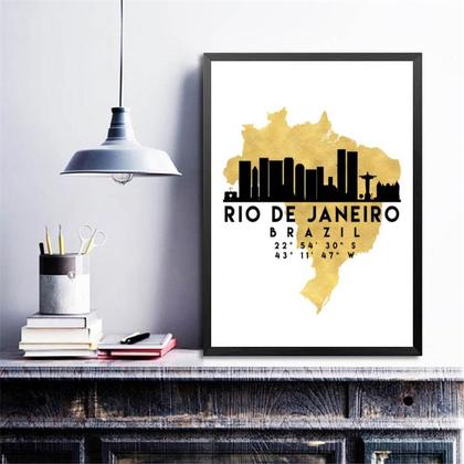 Imagem de Quadro Rio De Janeiro Brazil - Escala 45x34cm